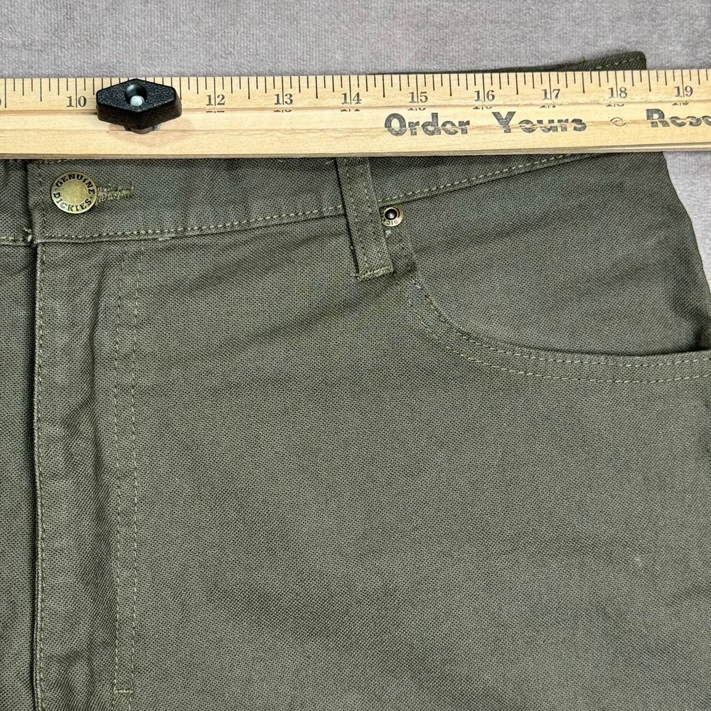 Dickies Pants Mens 36x34 (Fits 37x33) Khaki Green Carpenter Canvas Work Utility